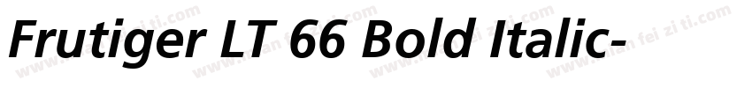 Frutiger LT 66 Bold Italic字体转换